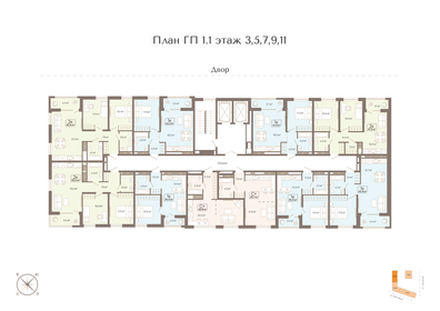 30,4 м², квартира-студия 3 700 000 ₽ - изображение 64