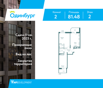 Квартира 81,5 м², 2-комнатная - изображение 1