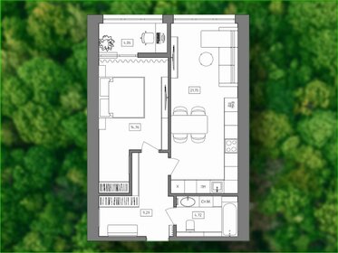 Квартира 56,5 м², 2-комнатная - изображение 1