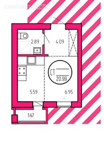 20,9 м², апартаменты-студия 2 850 000 ₽ - изображение 53