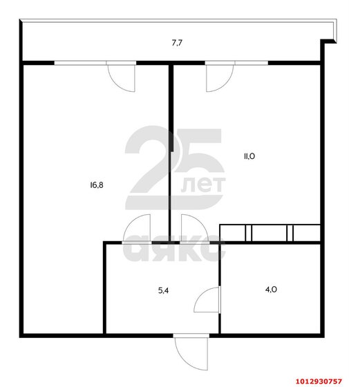 44,4 м², 1-комнатная квартира 4 120 000 ₽ - изображение 1