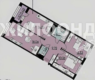 Квартира 74,5 м², 3-комнатная - изображение 1