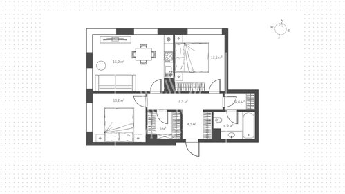 Квартира 71,2 м², 3-комнатная - изображение 1
