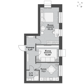 53,8 м², 2-комнатная квартира 7 129 615 ₽ - изображение 1
