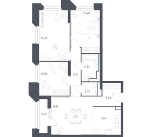 Квартира 83,2 м², 3-комнатные - изображение 1