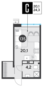 23,7 м², квартира-студия 3 922 350 ₽ - изображение 24