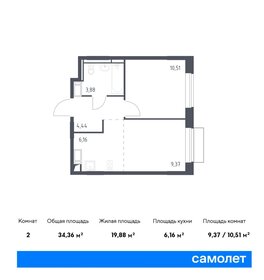 35,2 м², 1-комнатная квартира 8 500 000 ₽ - изображение 47