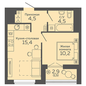 42 м², 1-комнатная квартира 4 580 000 ₽ - изображение 61