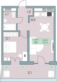 61,6 м², 2-комнатные апартаменты 13 218 400 ₽ - изображение 36