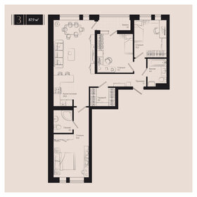 Квартира 87,9 м², 3-комнатная - изображение 1