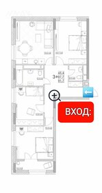 Квартира 91,7 м², 3-комнатная - изображение 2