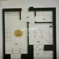 Квартира 40 м², 1-комнатная - изображение 1