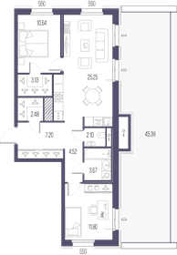 70,4 м², 2-комнатная квартира 29 658 132 ₽ - изображение 21