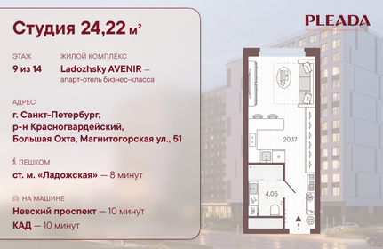 Квартира 24,2 м², студия - изображение 1