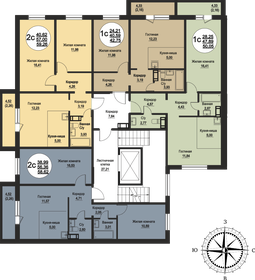 Квартира 57 м², 3-комнатная - изображение 2