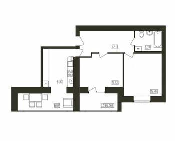 Квартира 69,5 м², 2-комнатная - изображение 1