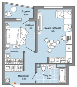 51 м², 2-комнатная квартира 6 750 000 ₽ - изображение 36