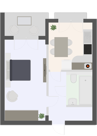 Квартира 38,2 м², 1-комнатная - изображение 1