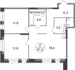 65,7 м², 2-комнатная квартира 14 980 983 ₽ - изображение 26