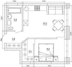 Квартира 36,4 м², 2-комнатная - изображение 1