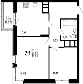 55,3 м², 2-комнатная квартира 10 510 000 ₽ - изображение 73