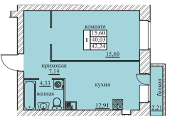 30,2 м², 1-комнатная квартира 2 990 000 ₽ - изображение 65