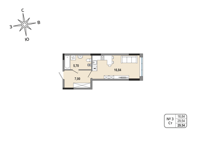18 м², квартира-студия 1 550 000 ₽ - изображение 89