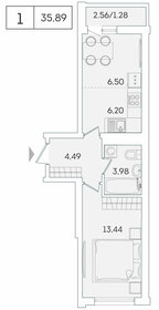 35,9 м², 1-комнатная квартира 6 076 466 ₽ - изображение 75