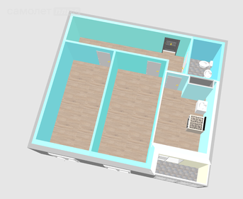 Квартира 52,6 м², 2-комнатная - изображение 3