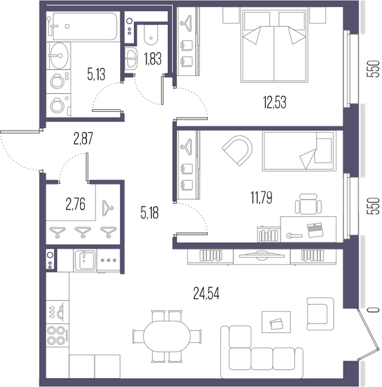 66,6 м², 2-комнатная квартира 25 232 780 ₽ - изображение 14