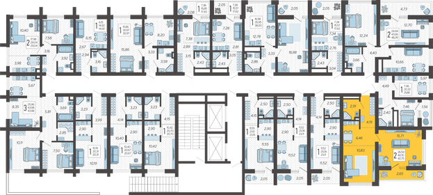 40 м², 2-комнатная квартира 9 500 000 ₽ - изображение 99