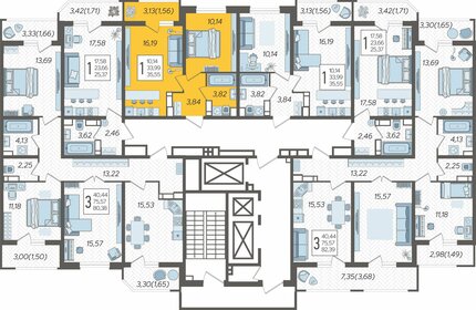 35,6 м², 1-комнатная квартира 5 780 430 ₽ - изображение 42