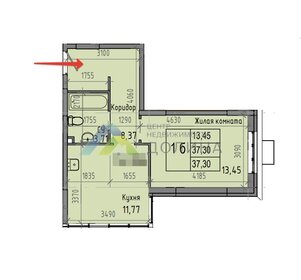 Квартира 37,3 м², 1-комнатная - изображение 1