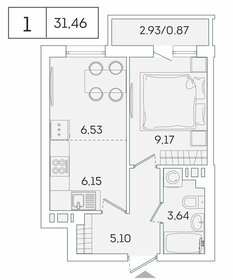 34,1 м², 1-комнатная квартира 5 200 000 ₽ - изображение 68