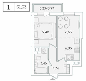 30 м², квартира-студия 5 200 000 ₽ - изображение 60