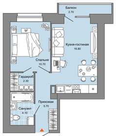 38 м², 2-комнатная квартира 6 220 500 ₽ - изображение 14