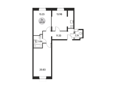 86,4 м², 3-комнатная квартира 9 200 000 ₽ - изображение 62