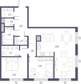 90 м², 2-комнатная квартира 40 500 000 ₽ - изображение 65