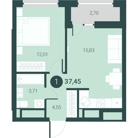 38,2 м², 1-комнатная квартира 6 470 000 ₽ - изображение 13