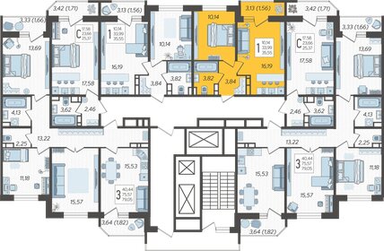 25,3 м², квартира-студия 3 600 000 ₽ - изображение 63