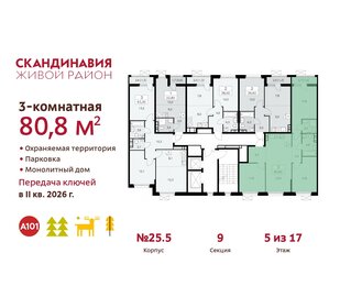 78,7 м², 3-комнатная квартира 18 924 620 ₽ - изображение 28