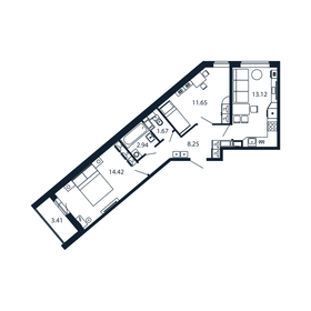 57,5 м², 2-комнатная квартира 8 300 000 ₽ - изображение 97