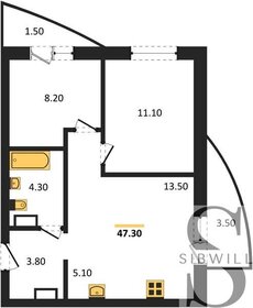 62 м², 2-комнатная квартира 9 000 000 ₽ - изображение 136