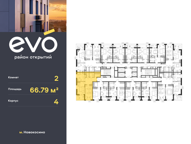 56 м², 3-комнатная квартира 10 750 000 ₽ - изображение 102