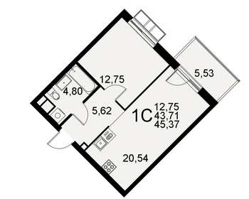 45,2 м², 1-комнатная квартира 8 139 600 ₽ - изображение 9