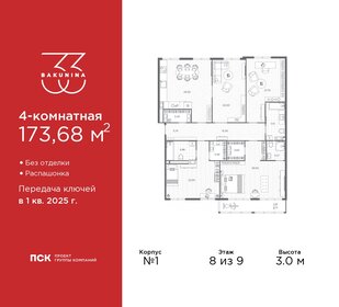 136 м², квартира-студия 63 308 000 ₽ - изображение 110