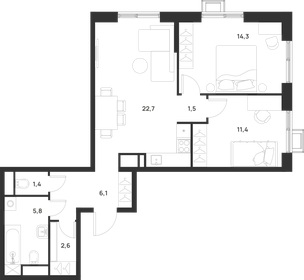 67,3 м², 2-комнатная квартира 17 161 500 ₽ - изображение 14