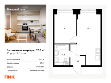 35 м², 1-комнатная квартира 4 150 000 ₽ - изображение 38