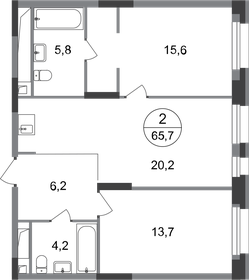 65,7 м², 2-комнатная квартира 14 980 983 ₽ - изображение 10