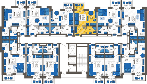 28,4 м², квартира-студия 10 911 280 ₽ - изображение 7